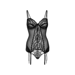 DARING Intimates Bustier Porte-Jarretelles Lace Cami Noir